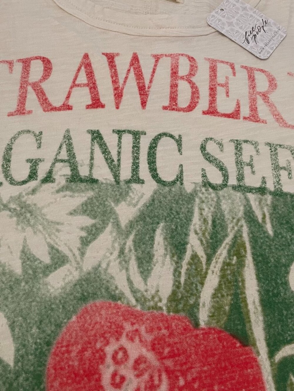 HTF NWT We The Free Garden Variety Strawberry Tank Top Boho Cottagecore L $58 - Picture 5 of 8